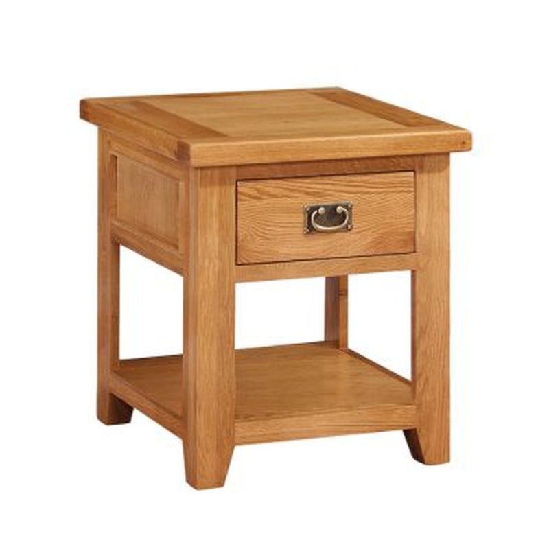 Cotswold Oak Lamp Table 1 Drawer